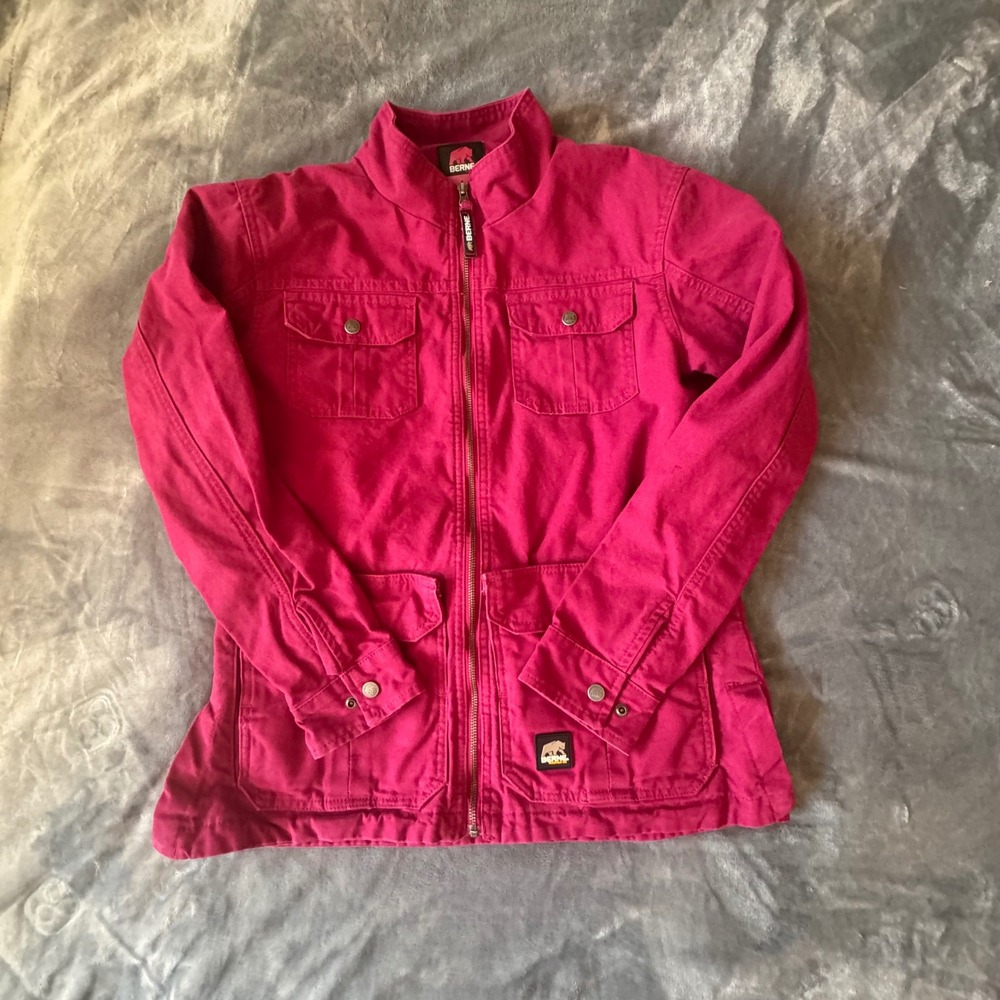 Berne Ladies CCW Adder System Pink Canvas Work Jacket  CCWL12PGR Large L 12-14